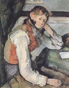 Paul Cezanne The Boy in a Red Waistcoat (mk35) china oil painting reproduction